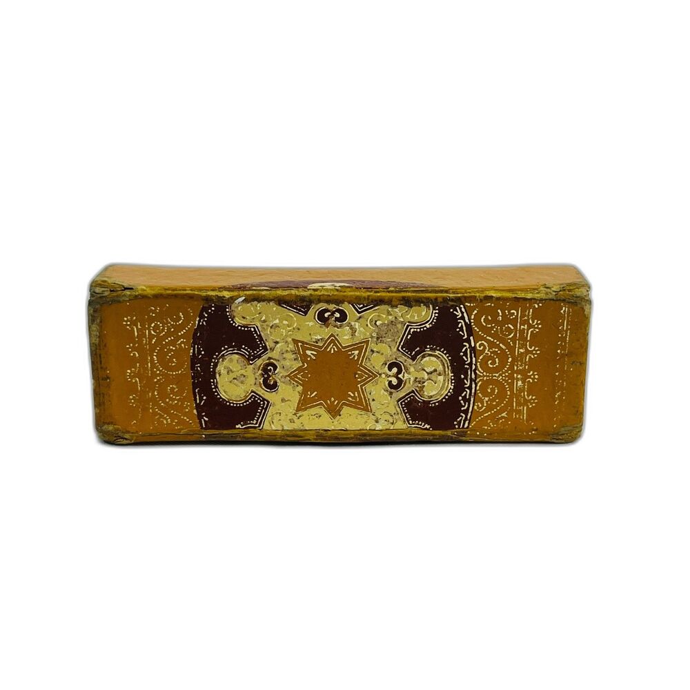 Vintage Fiocchi Italy Lipstick Case with Mirror Tan Leather 1960s Women Make Up
